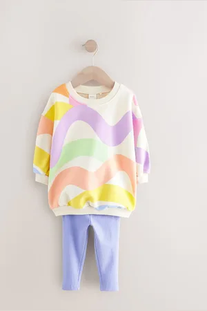 Next Ensemble Sweat-shirt en coton 100% et Leggings (3mths-7yrs)6 - Mois 9 (68 - 74cm)