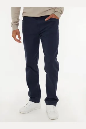 Threadbare Coupe droite Pantalons en toile de coton avec extensible30