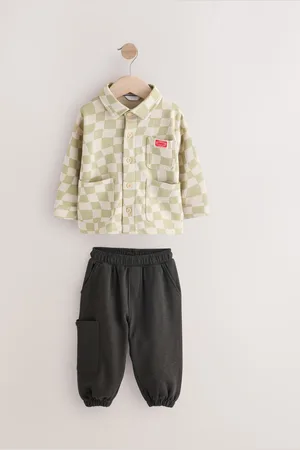 Next 100% Cotton Jersey Shirt and Joggers Set (3mths-7yrs)6 - Mois 9 (68 - 74cm)