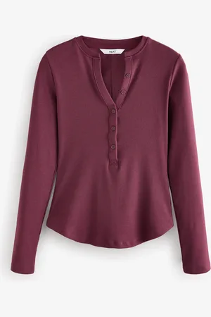 Next Haut Henley à manches longues côtelé avec boutons54