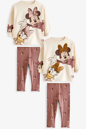 Next Disney Minnie Mouse And Daisy Sequin Manches longues 100% Cotton T-shirt And Leggings Set (3mths-7yrs)4 - 5 ans (104 - 110cm)