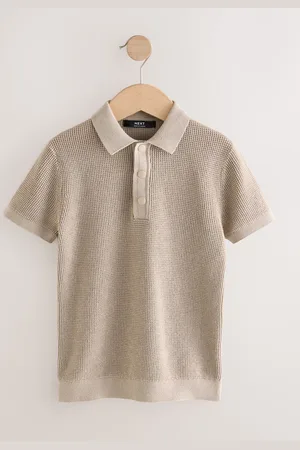 Next 100% Cotton Short Sleeve Knitted Popper Polo Shirt (3-16yrs)4 ans (104cm)