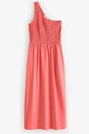 Next Shirred One Shoulder 100% Cotton Midi Dress48