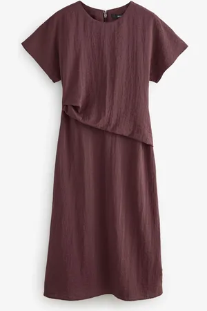 Next Manches courtes Drape Detail Mi-long Robe44