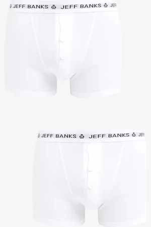 Jeff Banks Boxers Flu classiques à boutons de taille à logo répétéS