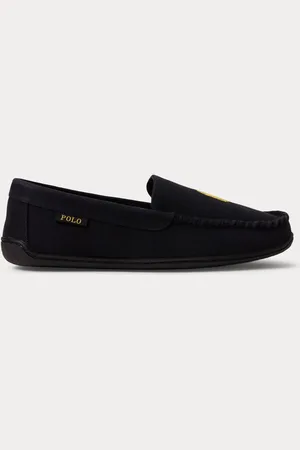 Ralph Lauren Brenan Pony Player Dress Suede Slippers