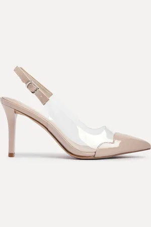 Linzi Nolita Perspex And Patent Mix Slingback Court Heels
