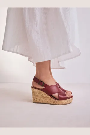 Next Chaussures compensées Forever Comfort en cuir à bout rond et à bride arrière