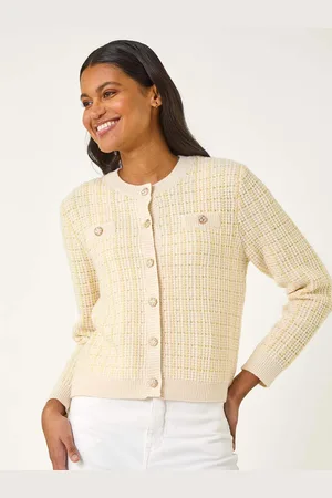 Roman Check Textured Button Knit Cardigan46