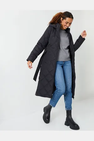 Threadbare Manteau matelassé à ceinture et matelassage en diamants40