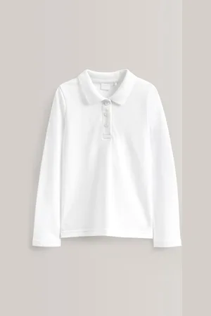 Next Polo scolaire à manches longues en coton 100% 2 Pack (3-16ans)14 ans (164cm)