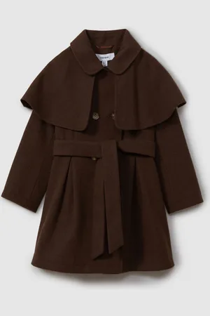 Reiss Manteau Cape Karlie à double boutonnage en laine7 - 8 ans (122 - 128cm)