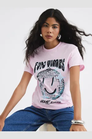River Island T-shirt à manches courtes Disco Smiley 100% coton36