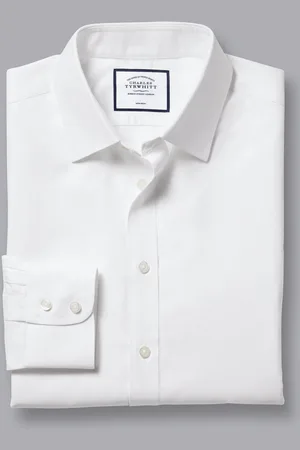 Charles Tyrwhitt Chemise en sergé non repassé Coupe ajustée 100% coton41cm R (UK 16 R)