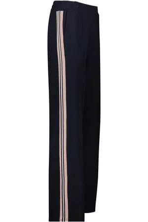 Baukjen Pantalon Ponte bleu à rayures latérales Marjorie44