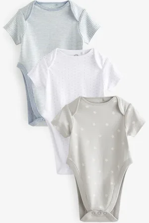 Next Baby Hip Dysplasia Short Sleeve 100% Cotton Bodysuits 3 Pack3 - Mois 6 (62 - 68cm)