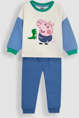 JoJo Maman Bébé 2-Piece Peppa Pig Appliqué Sweatshirt & Joggers Set104110cm