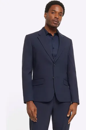 River Island Slim Simple boutonnage Costume Veste54 Long (UK 44 L)