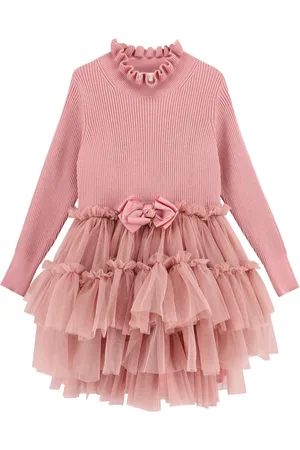 Angels Face 100% Coton Elin Manches longues Knit With Tulle Robe4 - 5 ans (104 - 110cm)