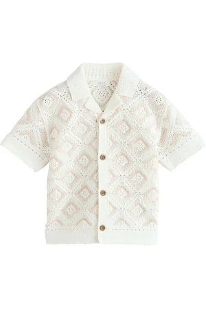 Next Polos tricotés à col rond (Crochet Revere) Manches courtes (3mths-7yrs)98104cm