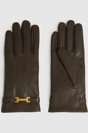 Reiss Gants Harriet en cuir embelli par la quincaillerieS-M