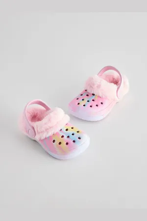 Next Chaussons sabots doublés de fausse fourrure
