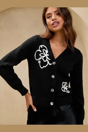 Lipsy London Cardigan en tricot à fleurs Cornelli Cosy38