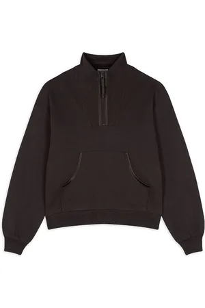 Chelsea Peers 100{Chandail de coton biologique à quart de glissière et à entonnoir38