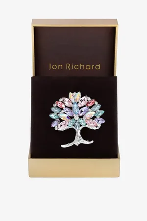 Jon Richard Multi Coloured Tree Of Life Brooch Gift Boxesun