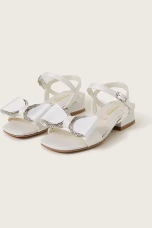 Monsoon Diamante Bow Satin Heelsr. u.4eu37