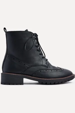 Linzi Kinsley Coupe large À lacets Biker Bottes