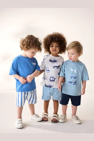 Next Ensemble t-shirt et short 100% coton Manches Courts Lot 3 (3mois à7ans)110116cm