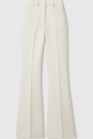 Reiss Priya Twill High-Rise Flared Pantalons38