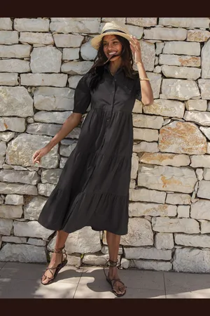 Threadbare Robe chemise longue à col boutonné 100% coton40