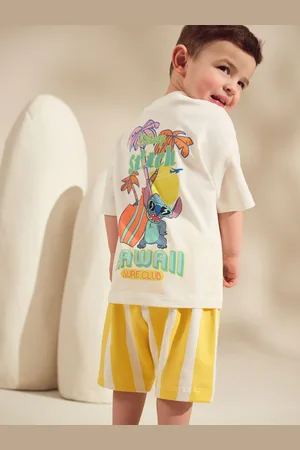 Next Lilo and Stitch Short Sleeve 100% Cotton T-Shirt and Shorts Set (3mths-8yrs)8086cm