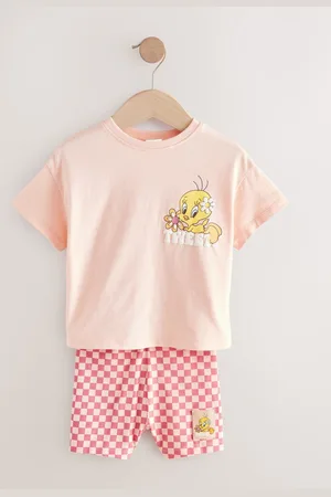 Next Looney Tunes Tweety Short Sleeve T-Shirt and Cycle Shorts Set (3mths-7yrs)7480cm