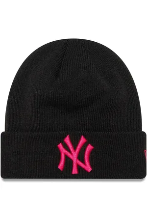 New Era Girl New York Yankees League Essential Cuff Knit Black Beanie Hat116122cm