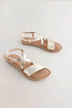 Next Leather Strappy Buckle Fastening Sandals