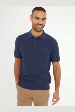 Threadbare Polo Cotton Mix en maille texturée à manches courtesGrand