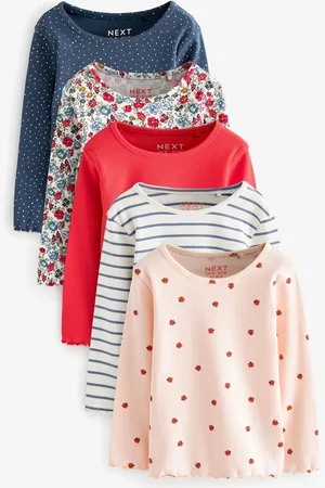 Next Hauts à manches longues en côtes 5 Pack (3mths-7yrs)2 - 3 ans (92 - 98cm)