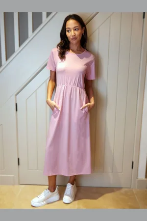 Threadbare 100{Peignoir mi-long à smocks en coton40