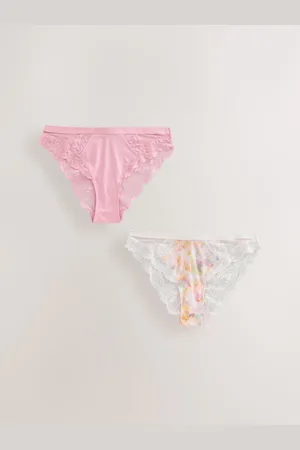 Next Lot de 2 culottes hautes bordées de dentelle
