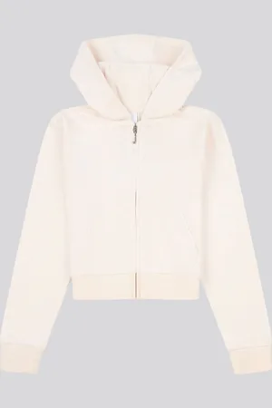 Juicy Couture Sweat à capuche zippé en velours ton sur ton pour fille166168cm