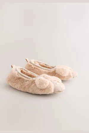Next Faux Fur Dog Ballet SlippersXL