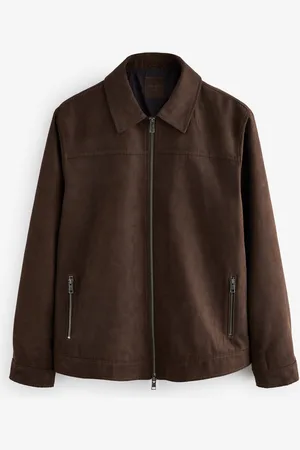 Next Faux Suede Zip Through Collared Shacketxlarge