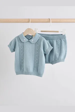 Next Baby Knitted 100% Cotton Top and Short Set (0mths-2yrs)6268cm