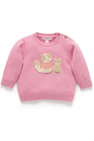 Purebaby Animal Print Embroided 100% Cotton Jumper5662cm