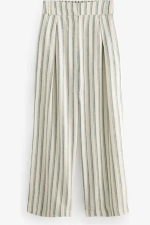 Next Pantalon ample à rayures avec lin4 P
