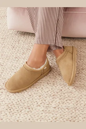 Next Chaussons doublés de daim doublés de fourrure