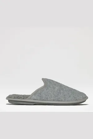 Threadbare Chaussons mules en feutre doublés de peau de moutonUK 11 - 12